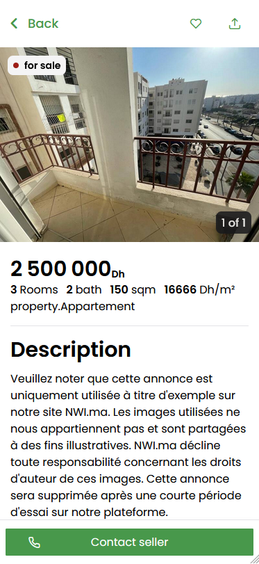 Responsive Listing Page